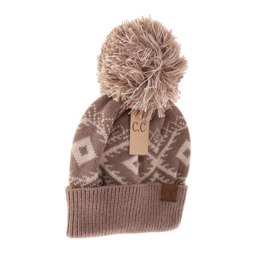 Aztec Multi-Colored Pom C.C Beanie HAT4017
