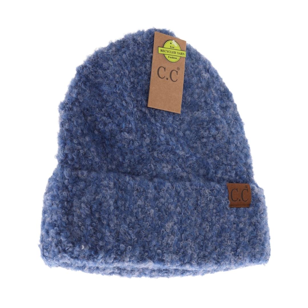 Mixed Tone Boucle Cuff C.C Beanie HAT4010