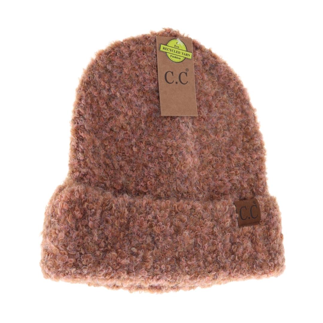 Mixed Tone Boucle Cuff C.C Beanie HAT4010