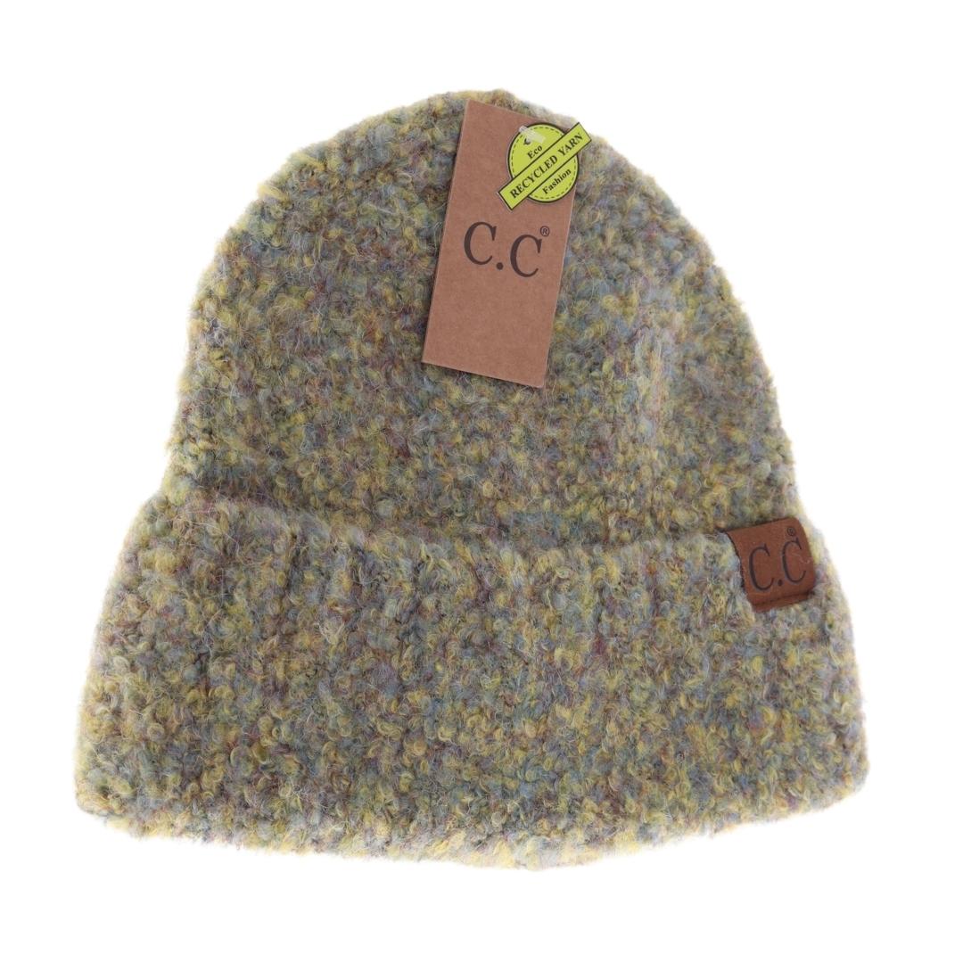 Mixed Tone Boucle Cuff C.C Beanie HAT4010