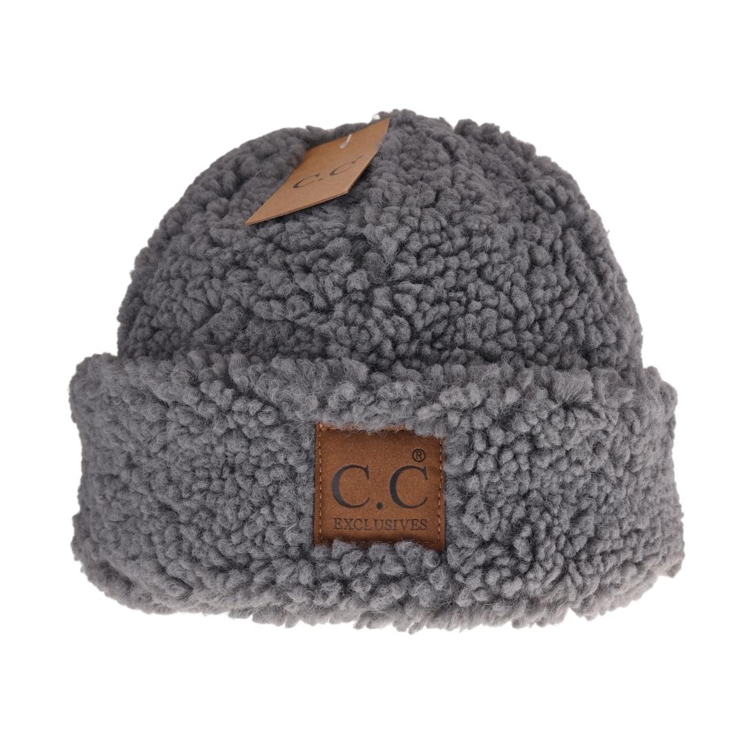 Fuzzy Lined Sherpa Cuffed C.C Beanie HAT008