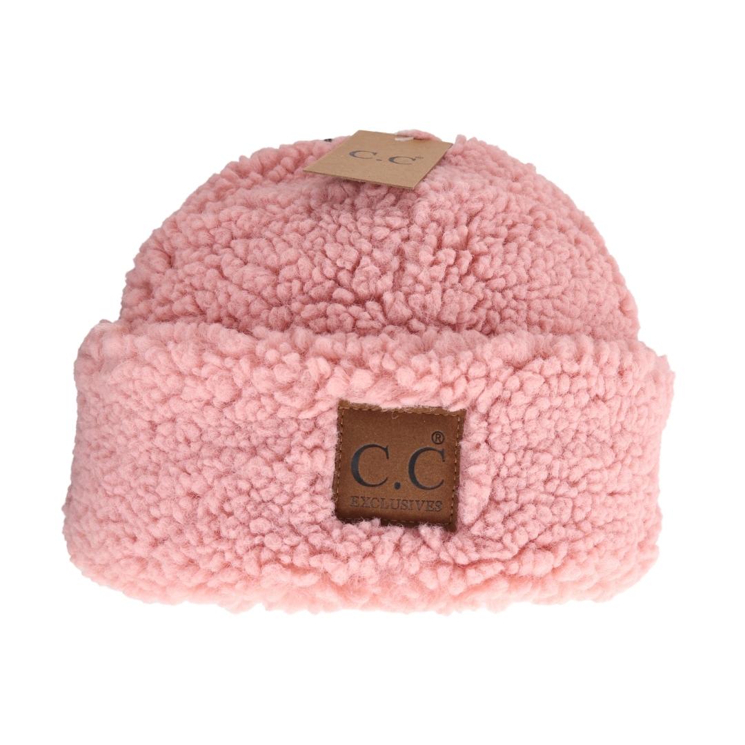 Fuzzy Lined Sherpa Cuffed C.C Beanie HAT008