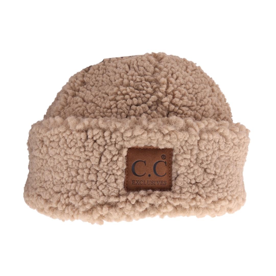 Fuzzy Lined Sherpa Cuffed C.C Beanie HAT008