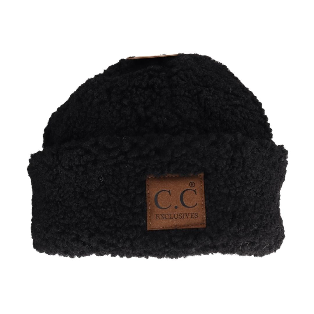 Fuzzy Lined Sherpa Cuffed C.C Beanie HAT008