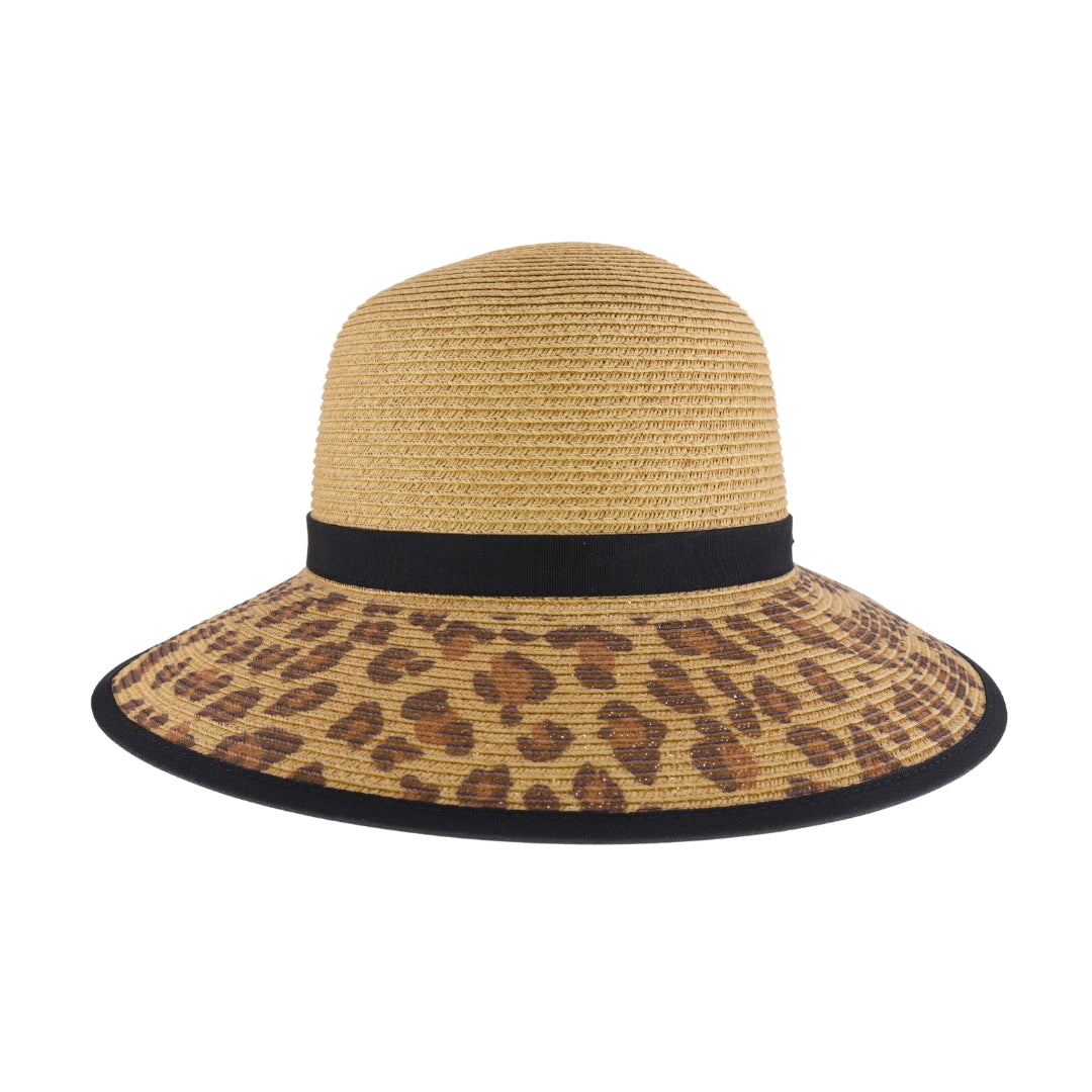 Leopard Print Wide Brim C.C Sun Hat STH19