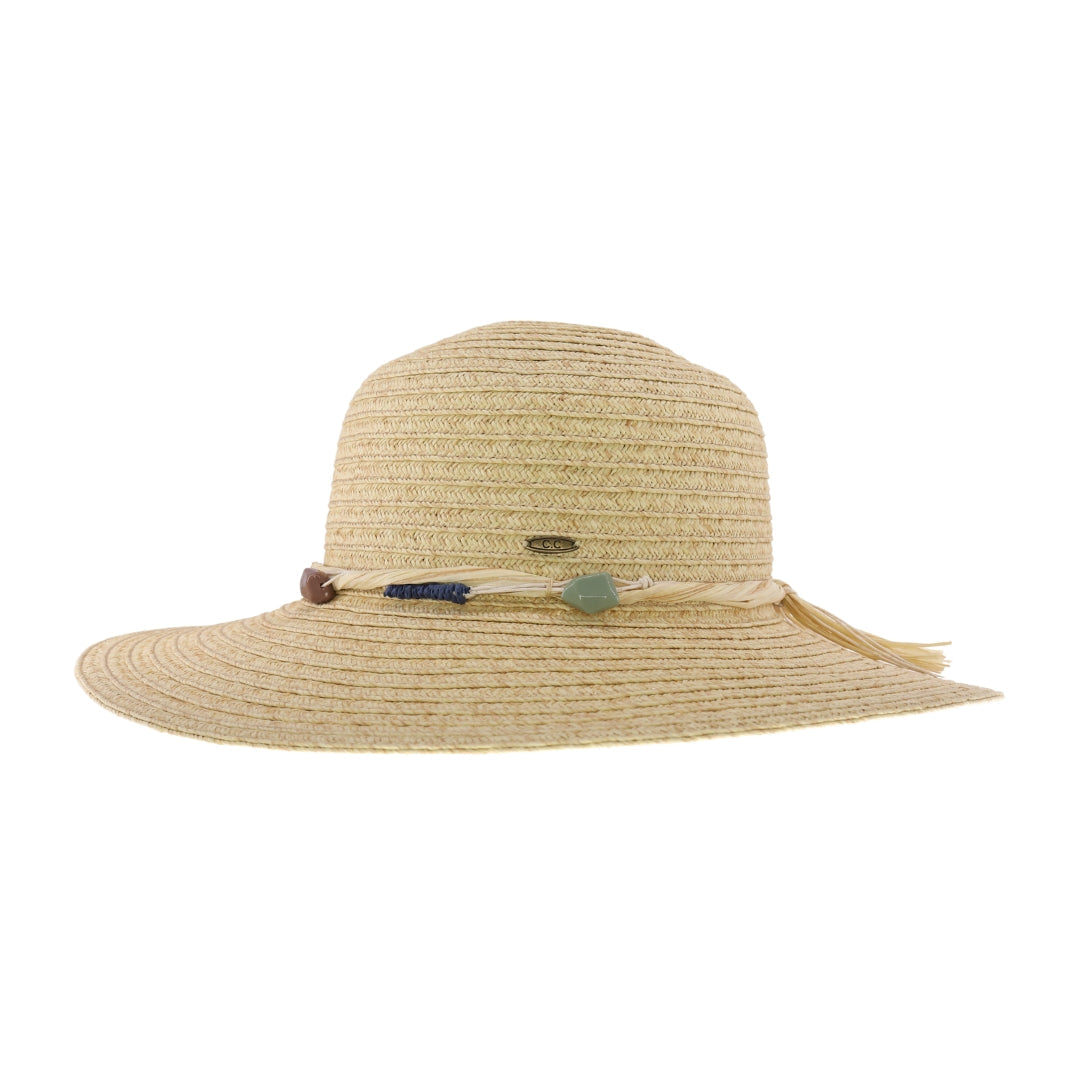 Stone Trim Wide Brim C.C Sun Hat STH15