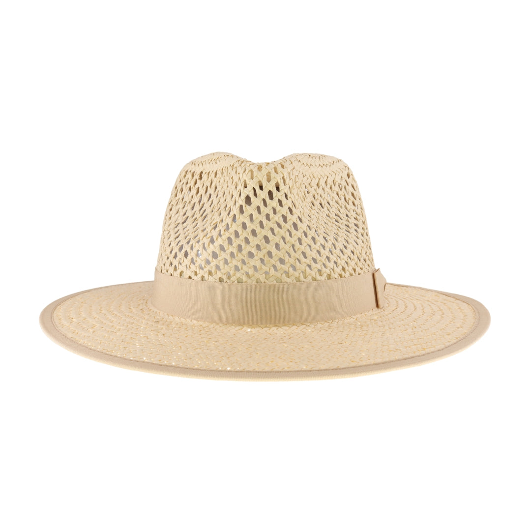 Open Weave Bow Trim C.C Panama Hat STH17