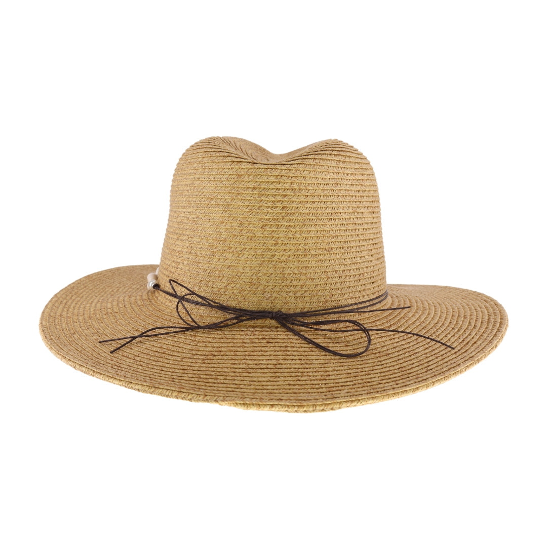 Shell & Pearl Trim C.C Panama Hat STH01