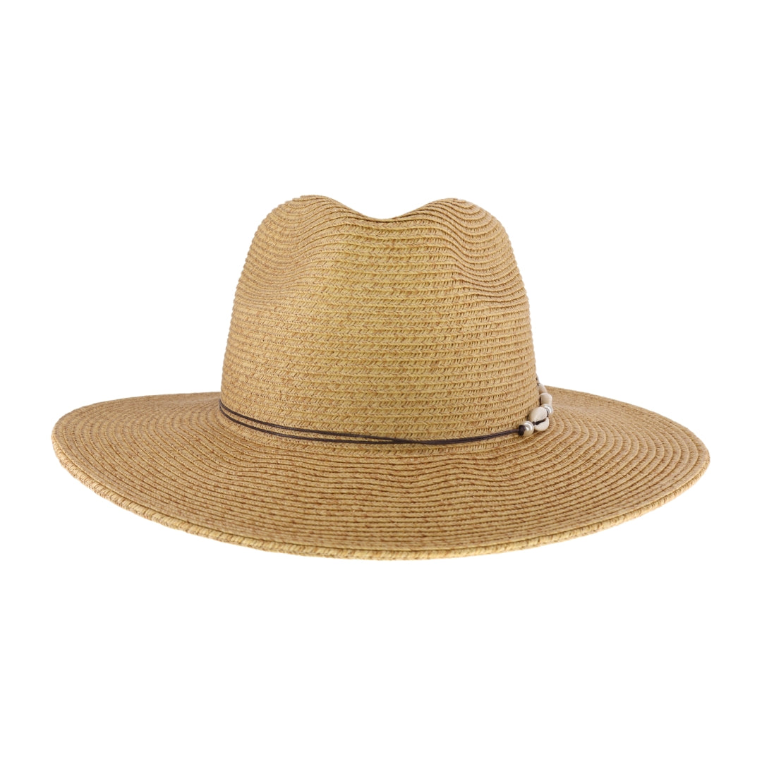 Shell & Pearl Trim C.C Panama Hat STH01