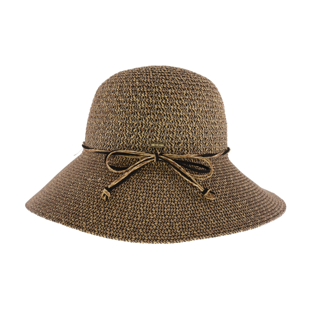 Two-Tone Heathered C.C Cloche Hat STH08