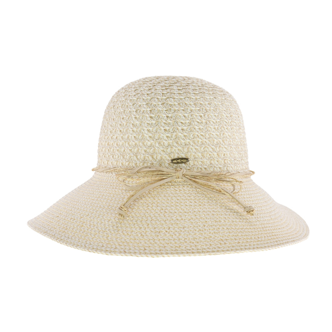 Two-Tone Heathered C.C Cloche Hat STH08