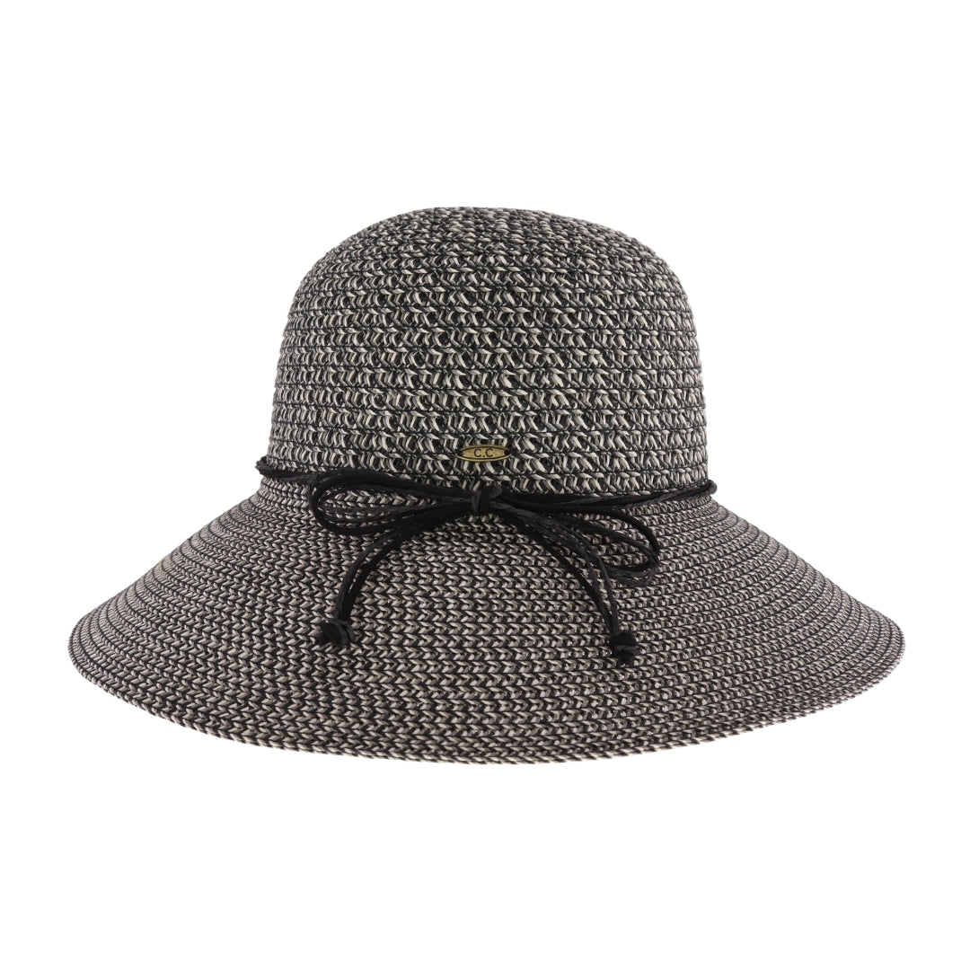 Two-Tone Heathered C.C Cloche Hat STH08