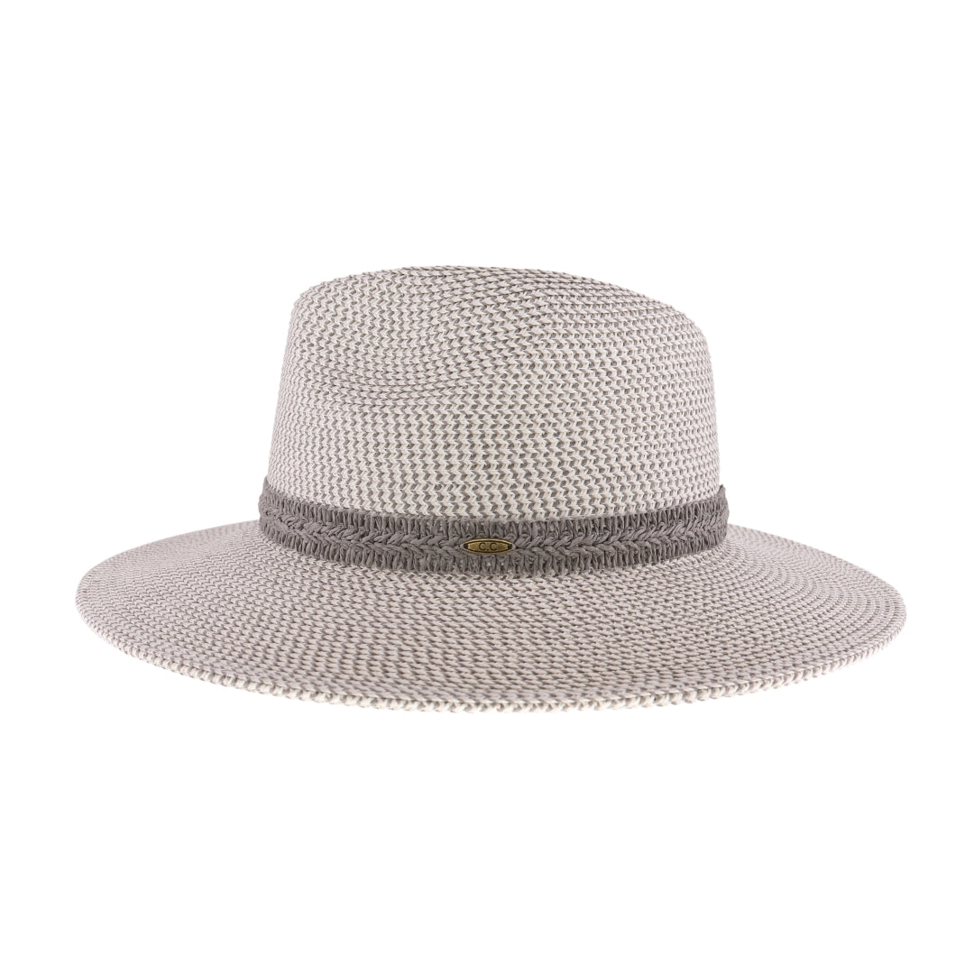 Two-Tone Heathered C.C Panama Hat STH05