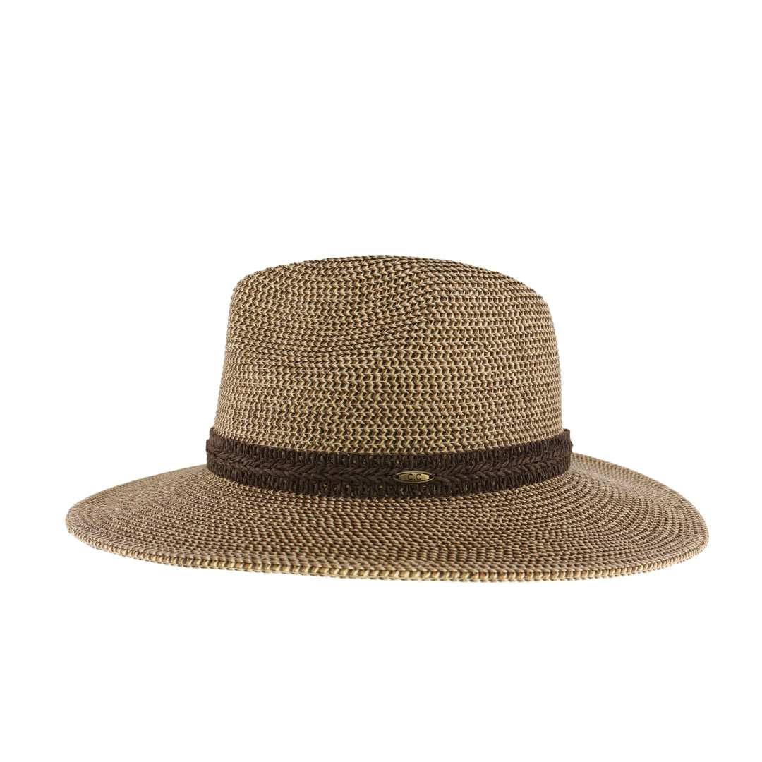 Two-Tone Heathered C.C Panama Hat STH05