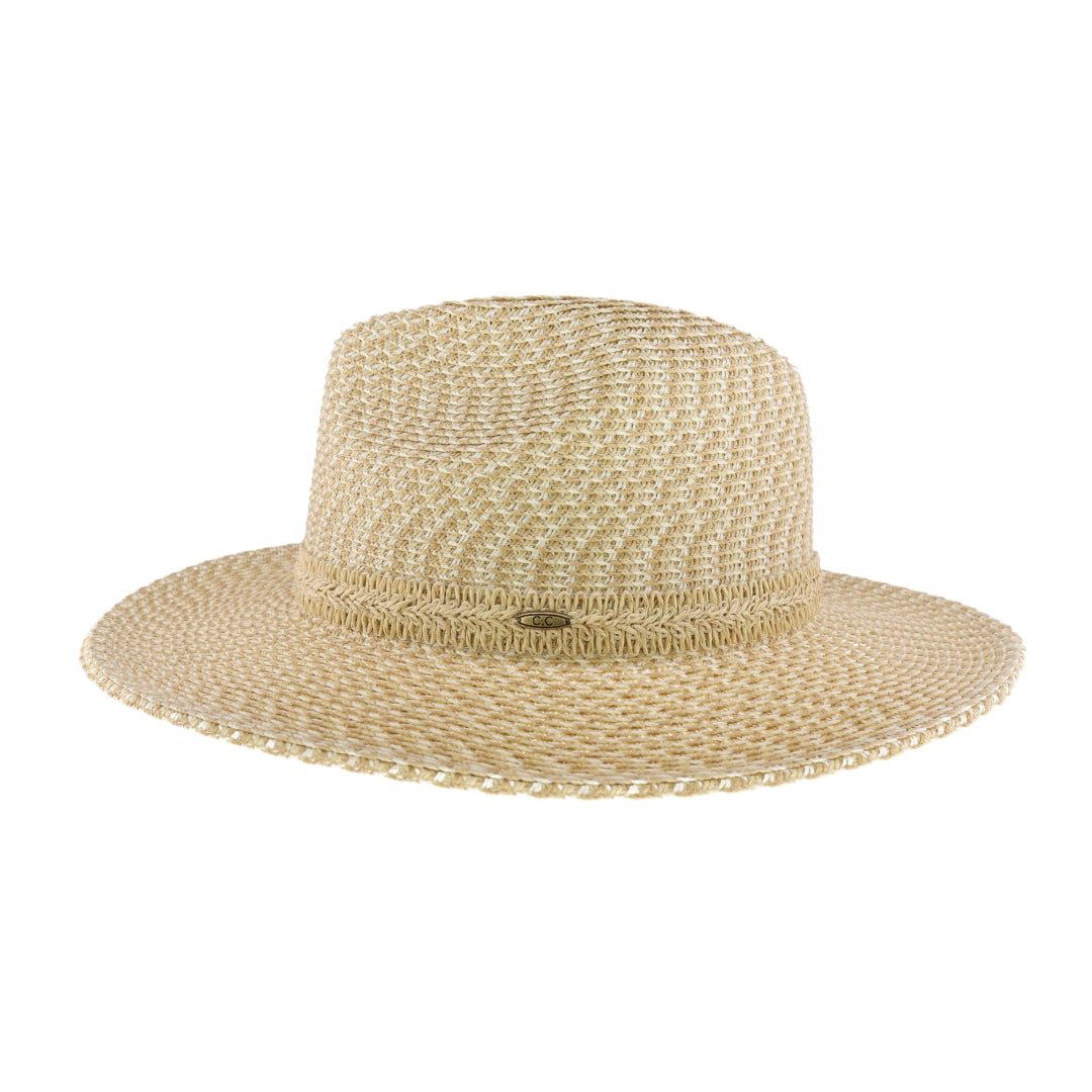 Two-Tone Heathered C.C Panama Hat STH05