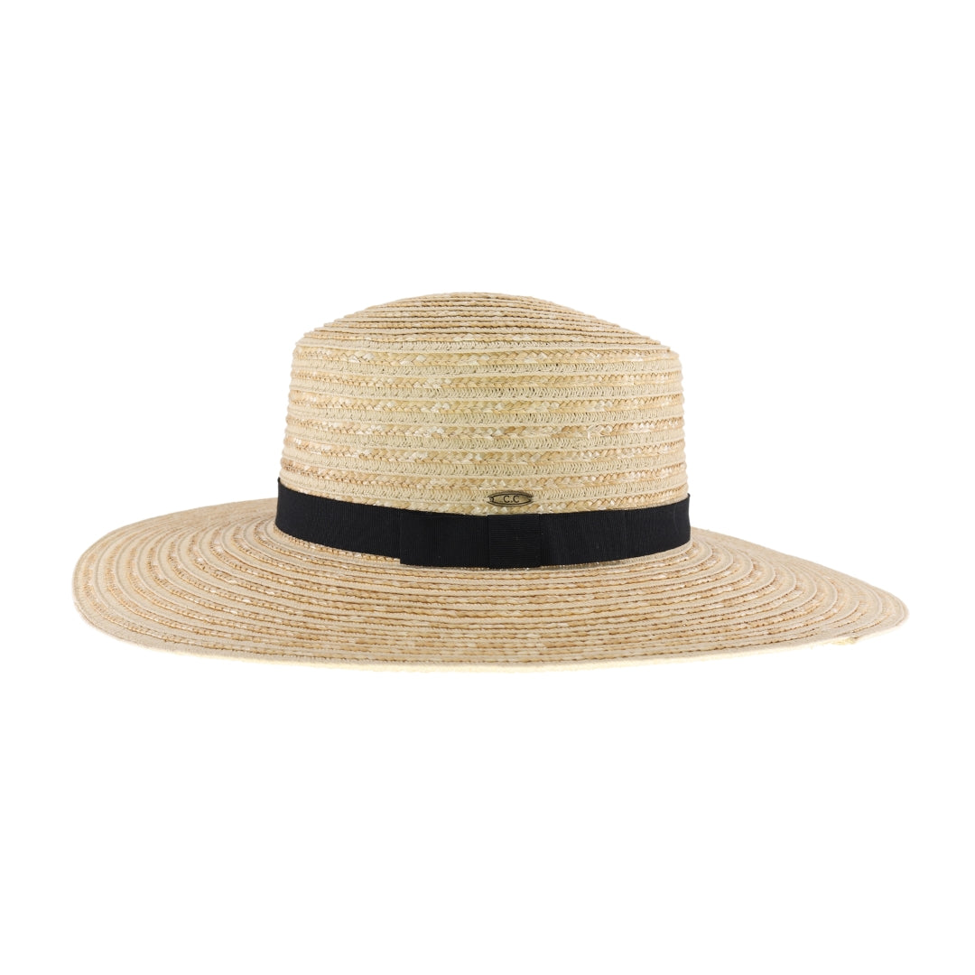 Grosgrain Ribbon Band C.C Boater Hat STH03