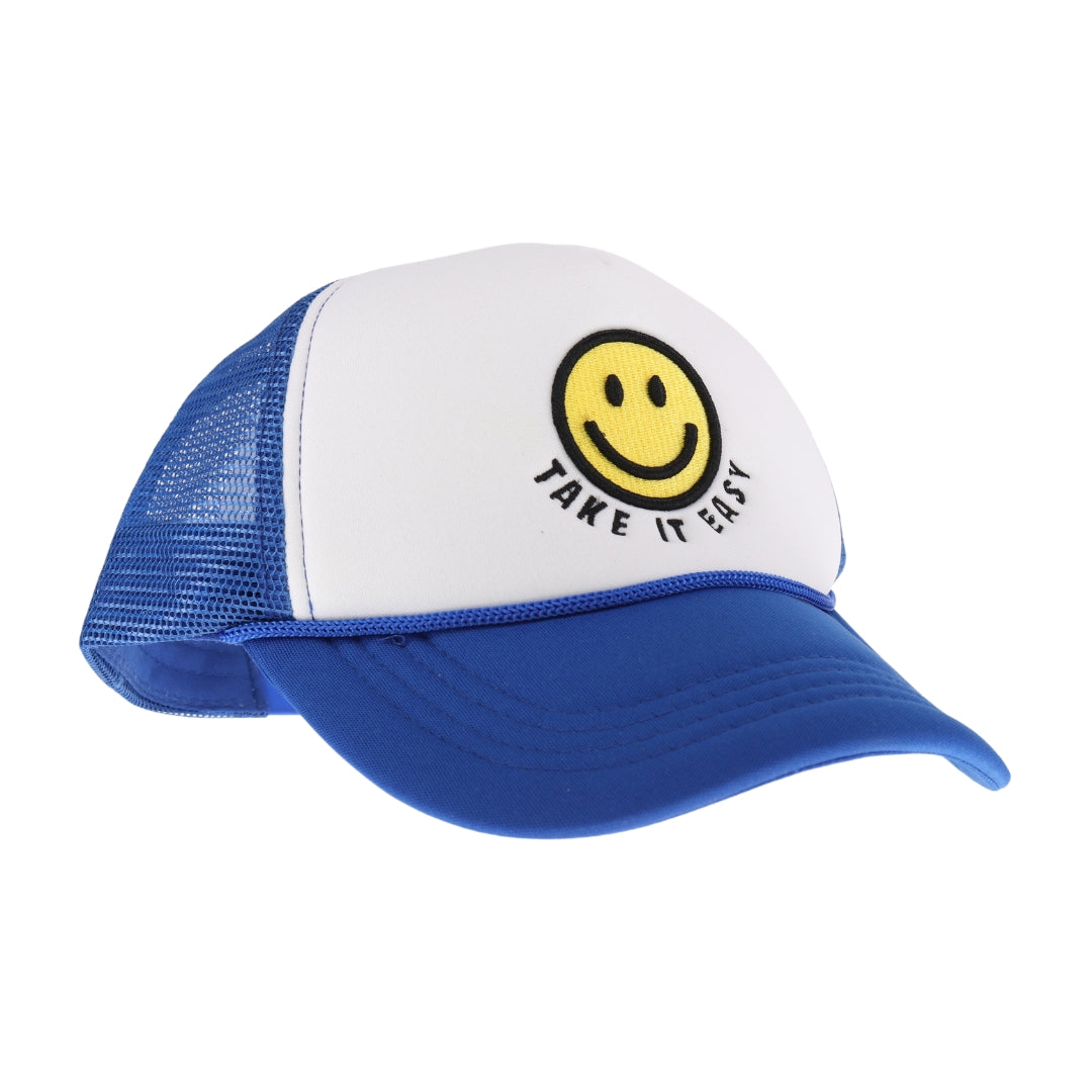 Take it Easy Smiley Face C.C Trucker Ball Cap TCB01