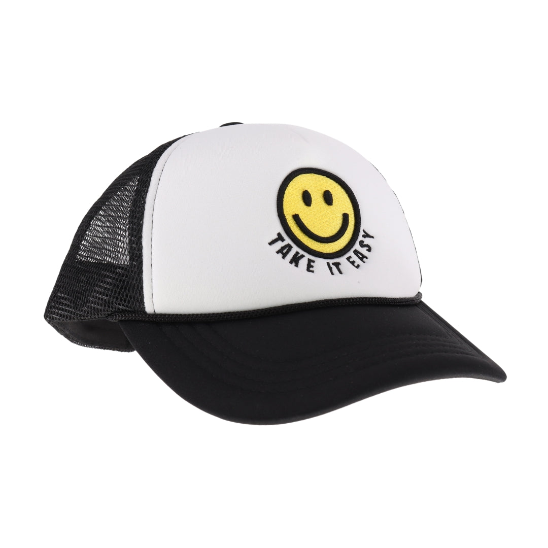 Take it Easy Smiley Face C.C Trucker Ball Cap TCB01