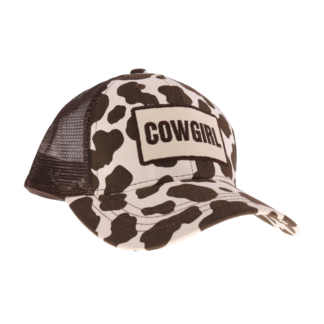 Cowgirl Patch Cow Pattern C.C Ball Cap BAB8032