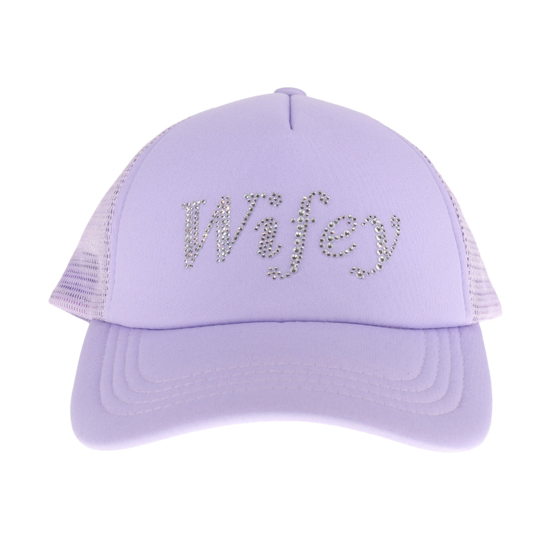 Wifey Rhinestone C.C Trucker Ball Cap TCB03