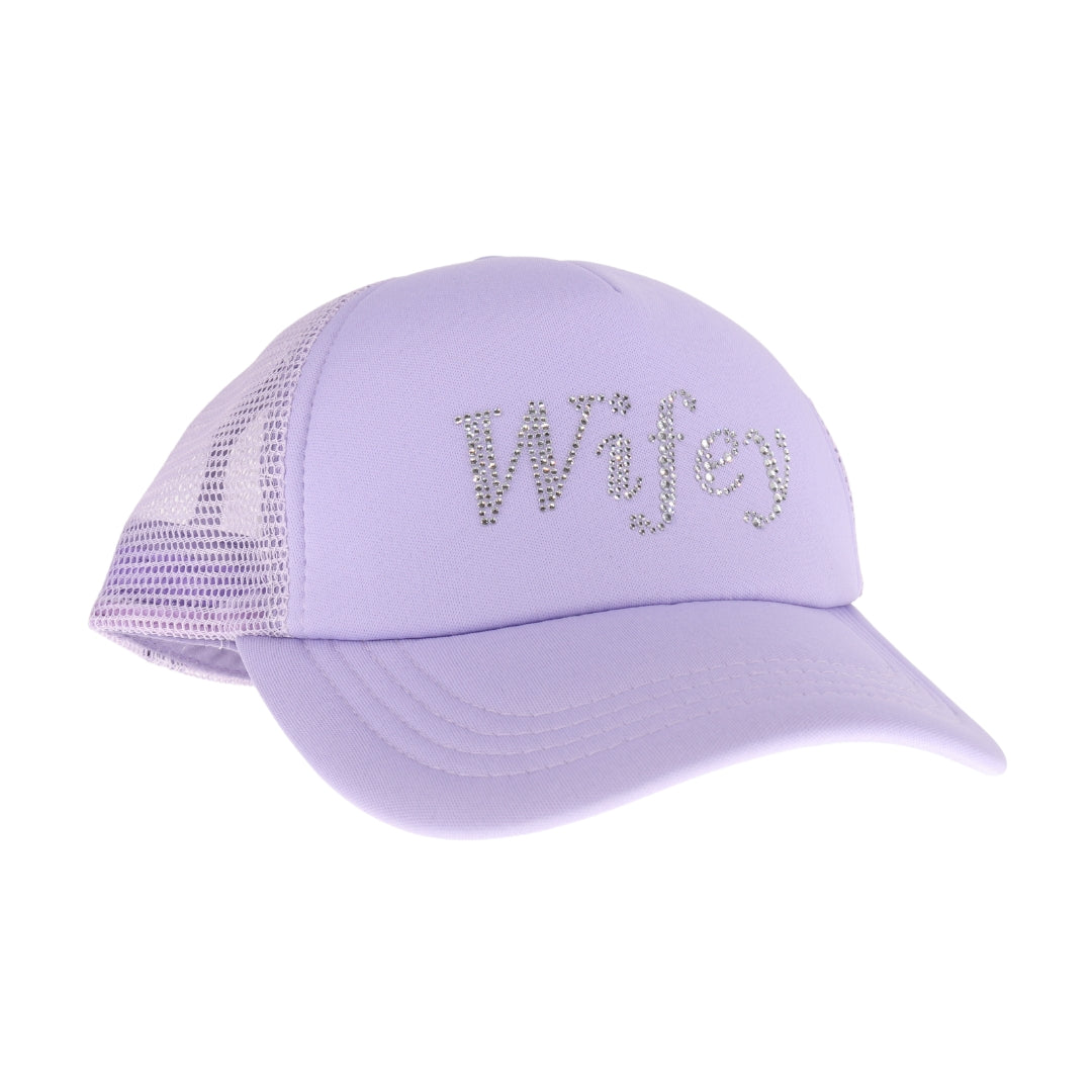 Wifey Rhinestone C.C Trucker Ball Cap TCB03