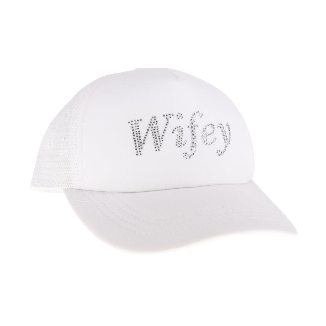 Wifey Rhinestone C.C Trucker Ball Cap TCB03