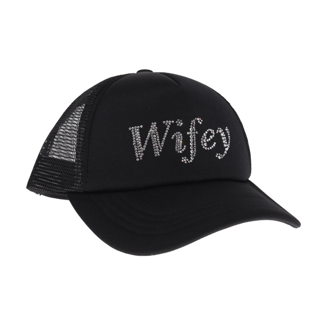 Wifey Rhinestone C.C Trucker Ball Cap TCB03