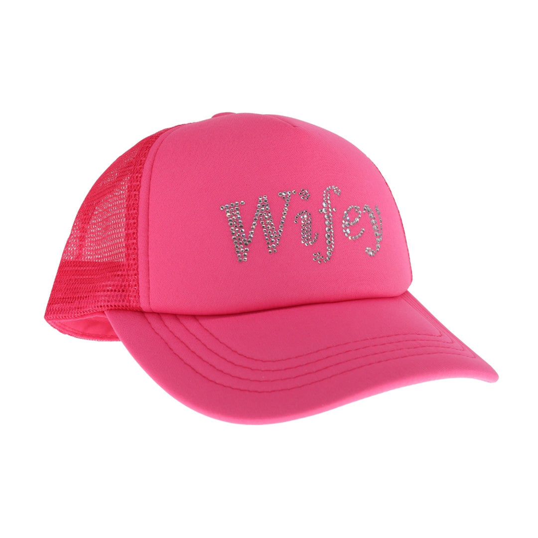 Wifey Rhinestone C.C Trucker Ball Cap TCB03