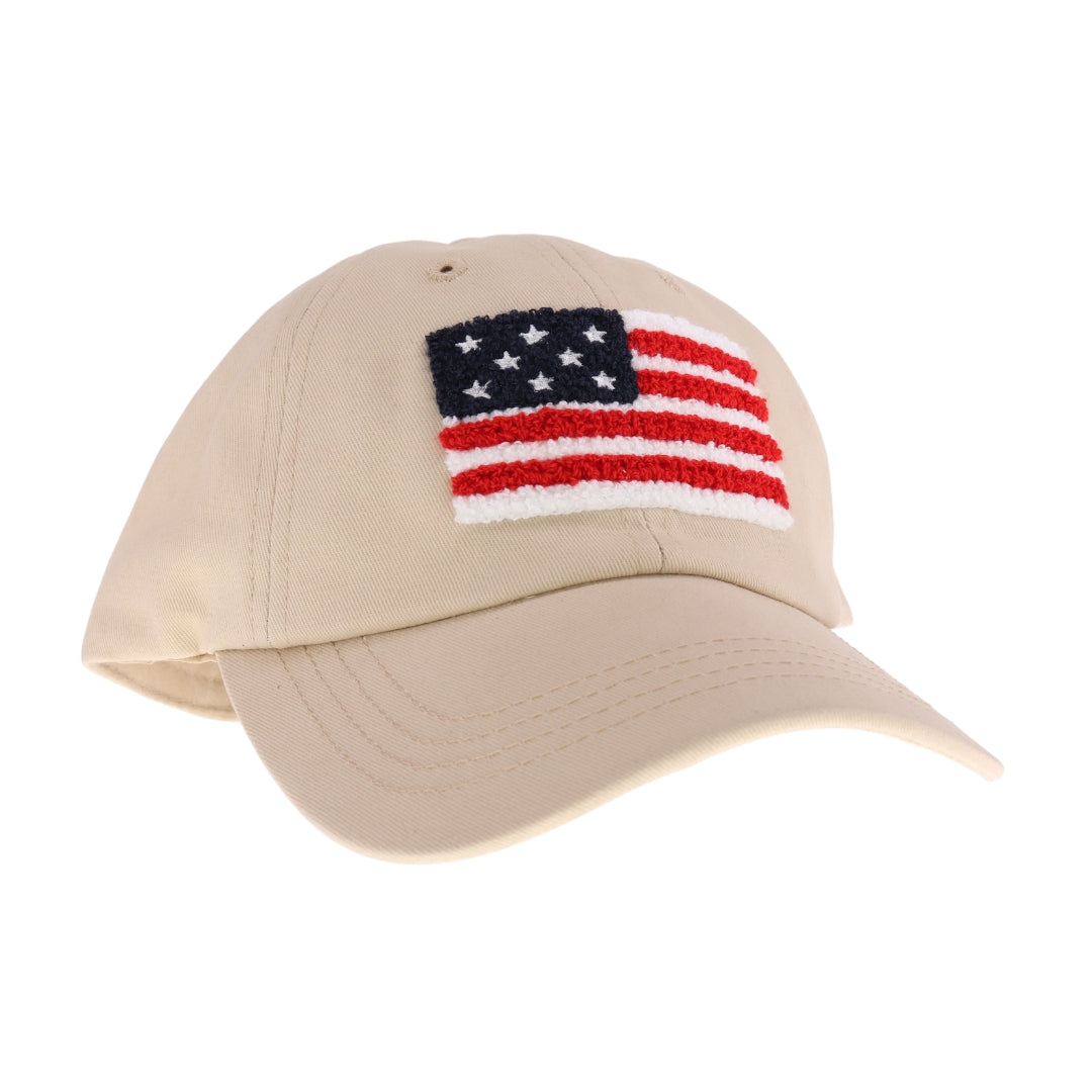 Unisex Chenille USA Flag Patch C.C Ball Cap BAB8002