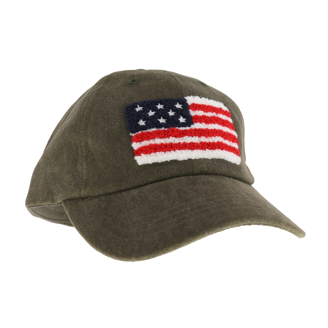 Unisex Chenille USA Flag Patch C.C Ball Cap BAB8002