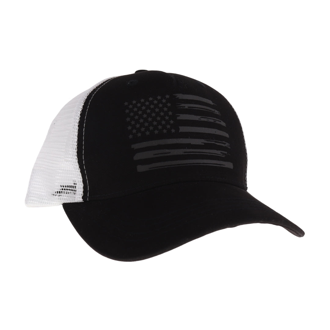 Unisex Laser Etched USA Flag C.C Trucker Ball Cap TCB06