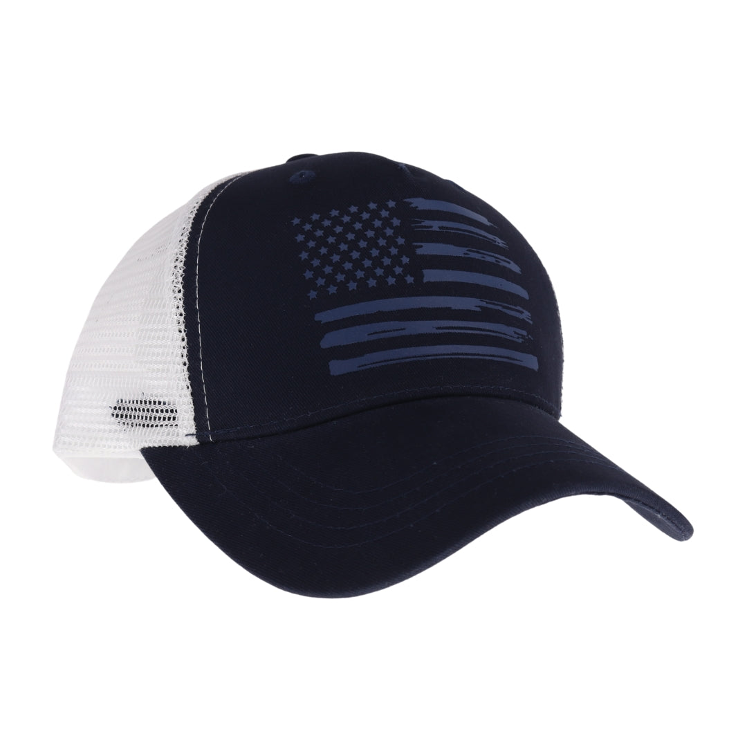 Unisex Laser Etched USA Flag C.C Trucker Ball Cap TCB06