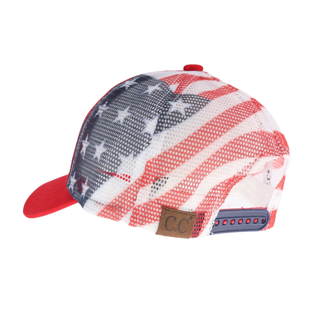 Unisex Embroidered USA Flag Mesh Back C.C Ball Cap BAB8035