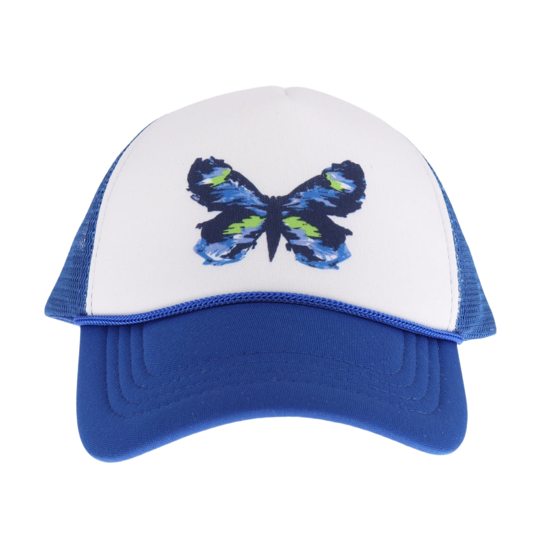 KIDS Blue Abstract Butterfly C.C Ball Cap KIDSGBA03