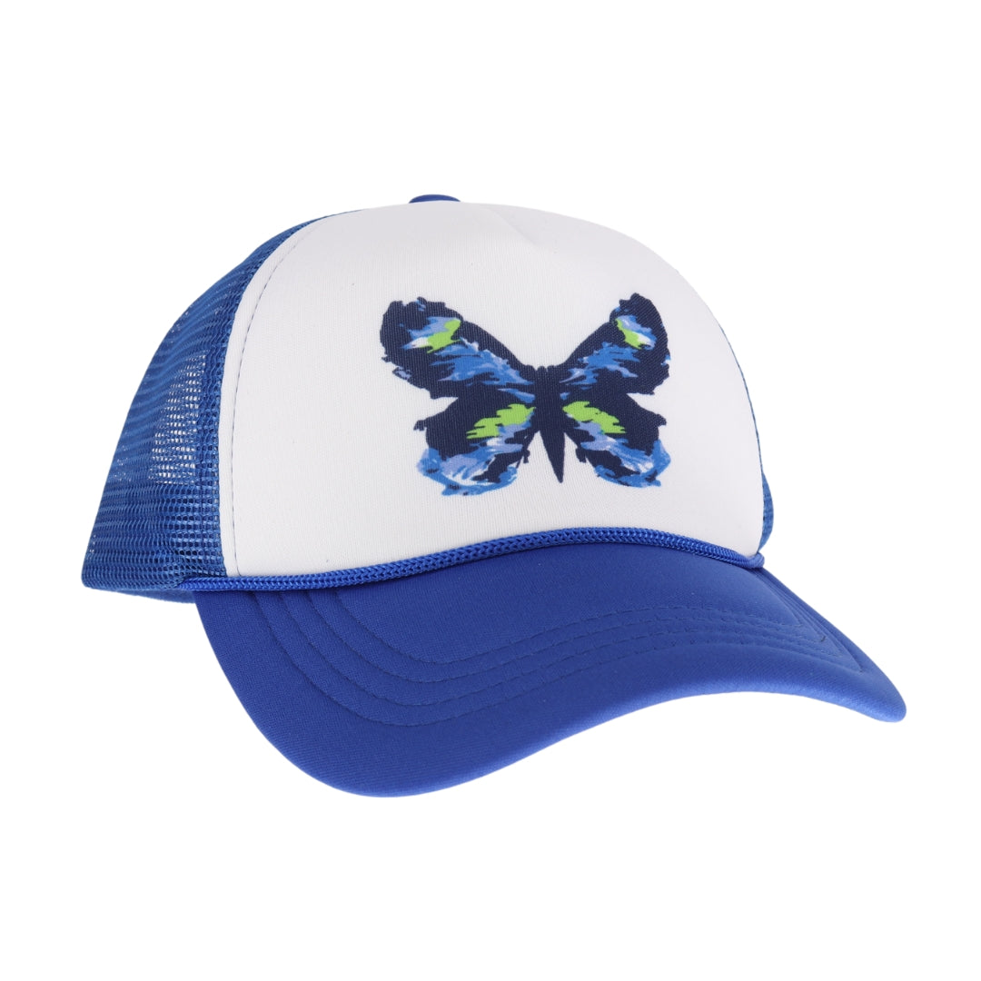 Blue Abstract Butterfly C.C Trucker Ball Cap GBA03