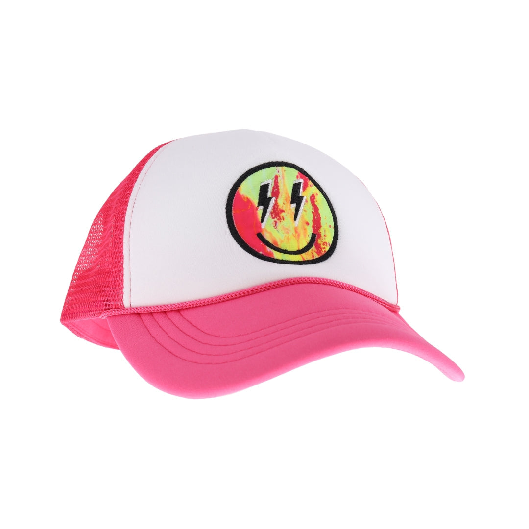 Tie Dye Smiley Face C.C Trucker Ball Cap GBA04