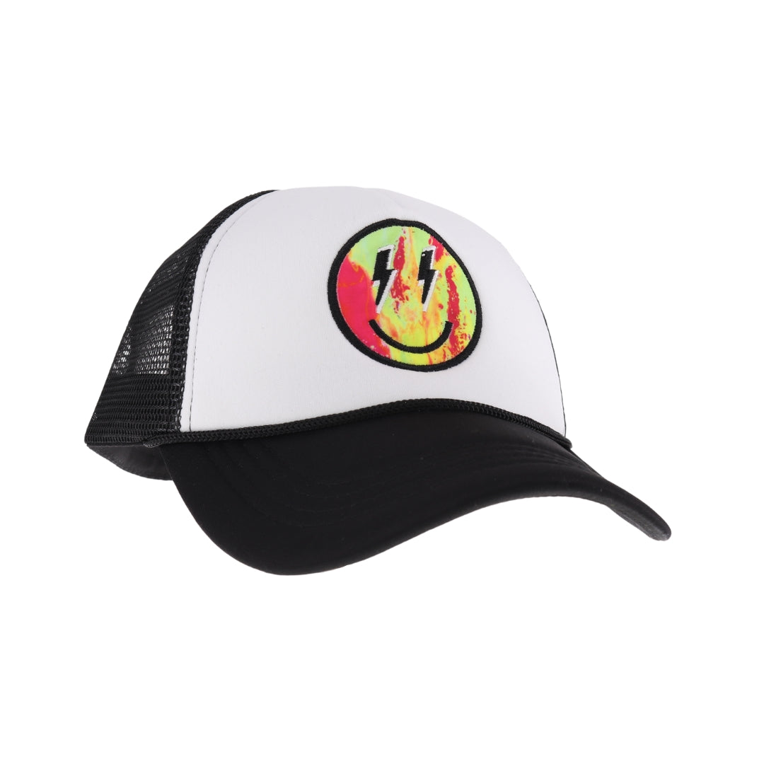 Tie Dye Smiley Face C.C Trucker Ball Cap GBA04
