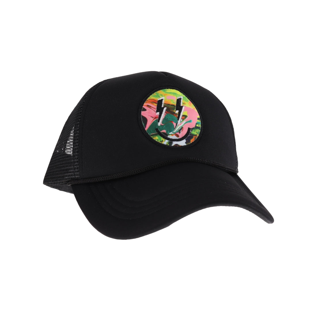 Tie Dye Smiley Face C.C Trucker Ball Cap GBA04