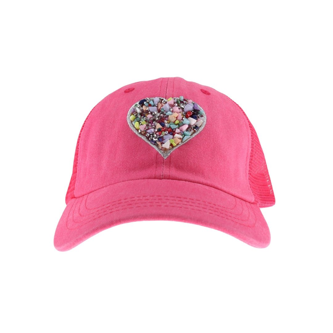 Heart Stone Embellished C.C Ball Cap BAB8039