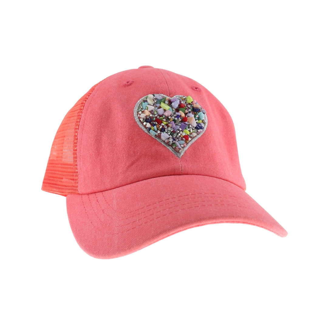 Heart Stone Embellished C.C Ball Cap BAB8039