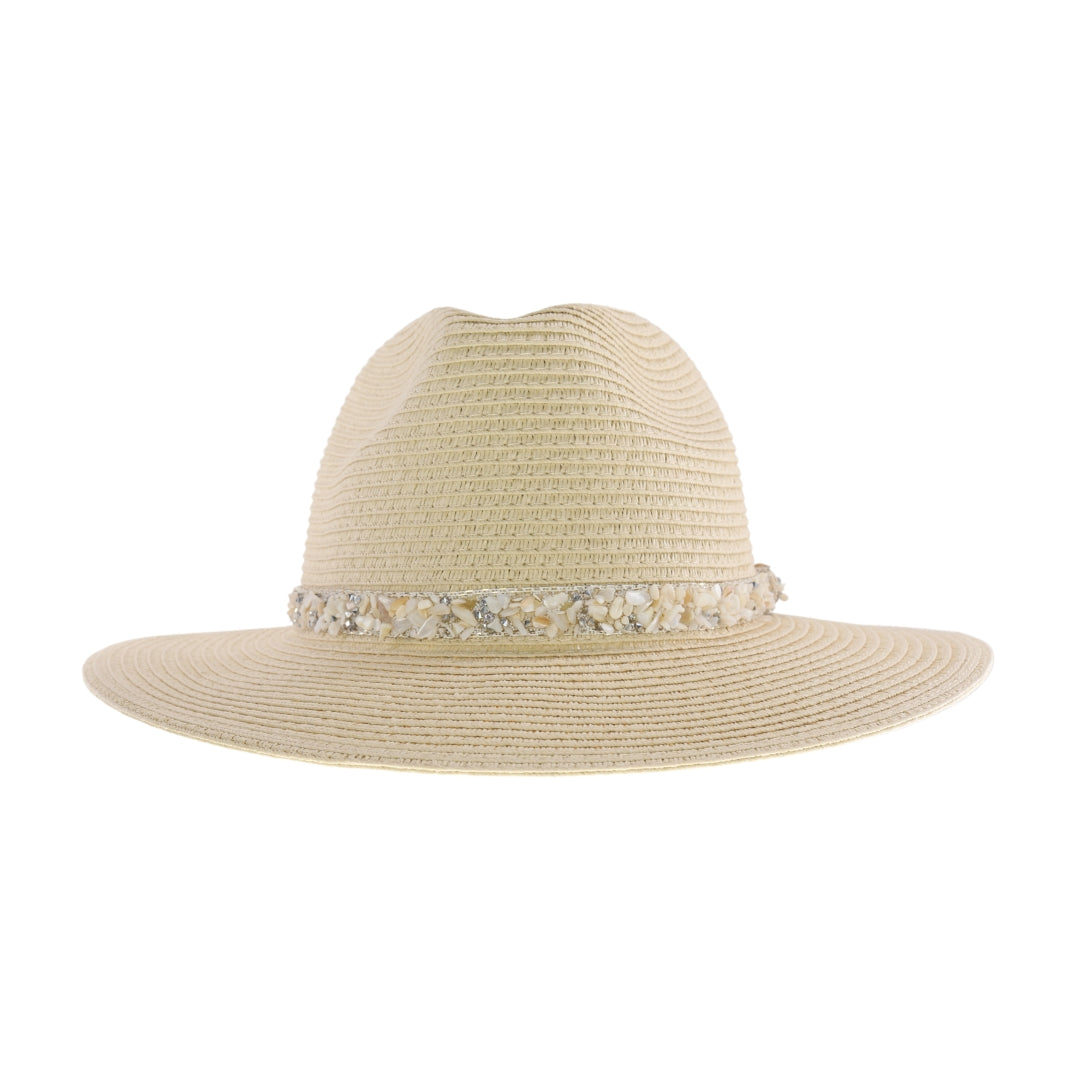 Gem Cluster Band Straw C.C Panama Hat STI02