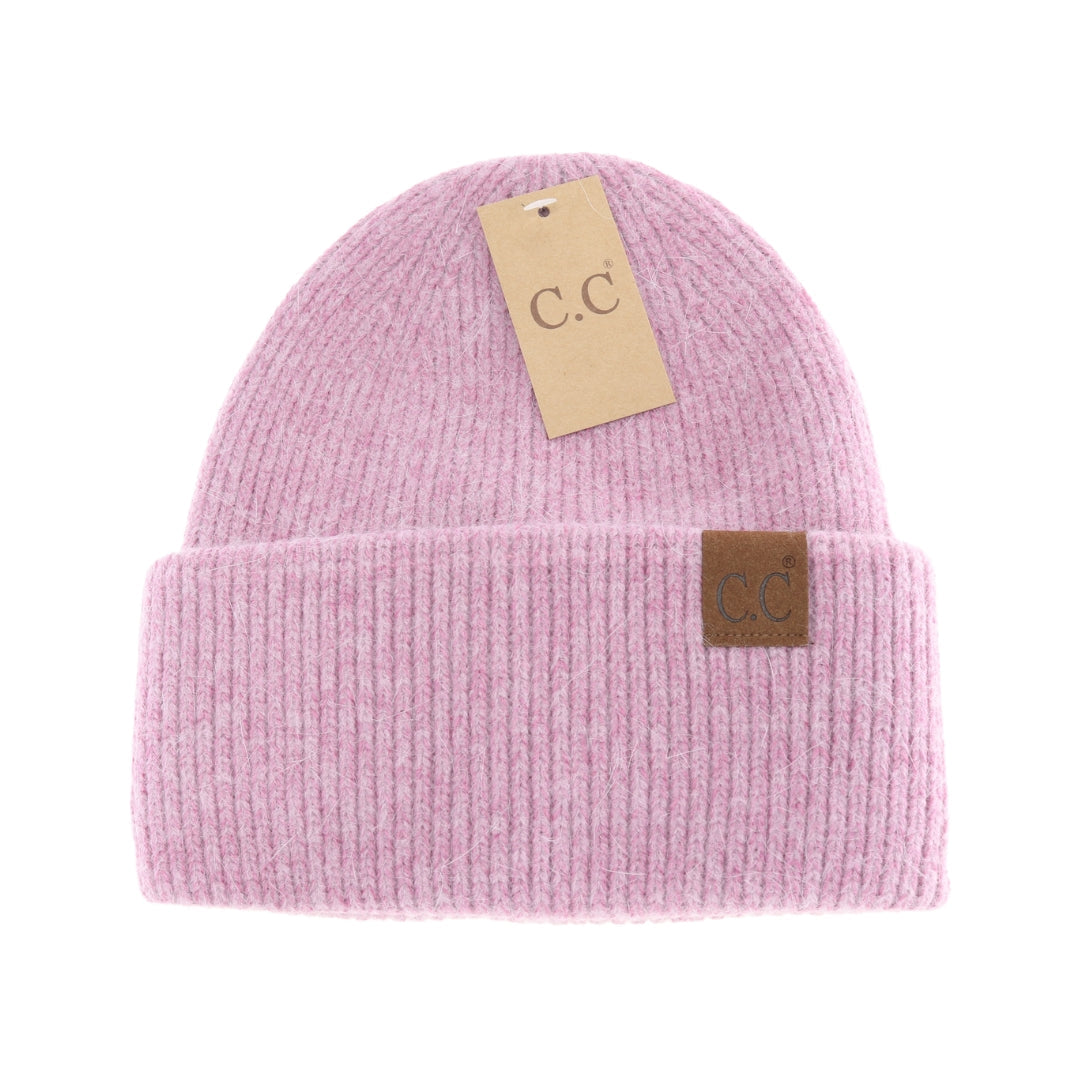 Ribbed Double Cuff C.C Beanie HTS0007