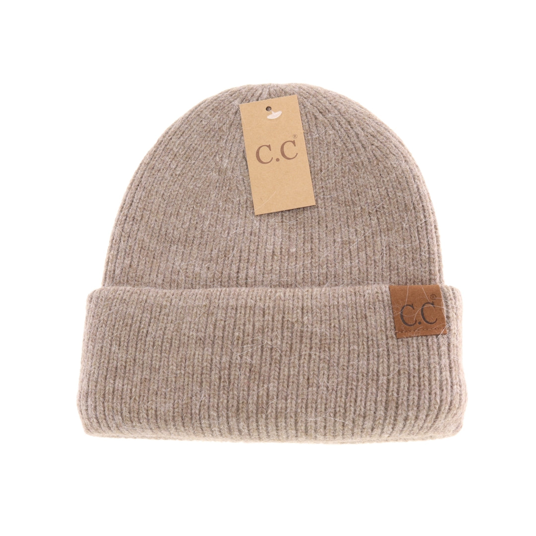 Ribbed Double Cuff C.C Beanie HTS0007