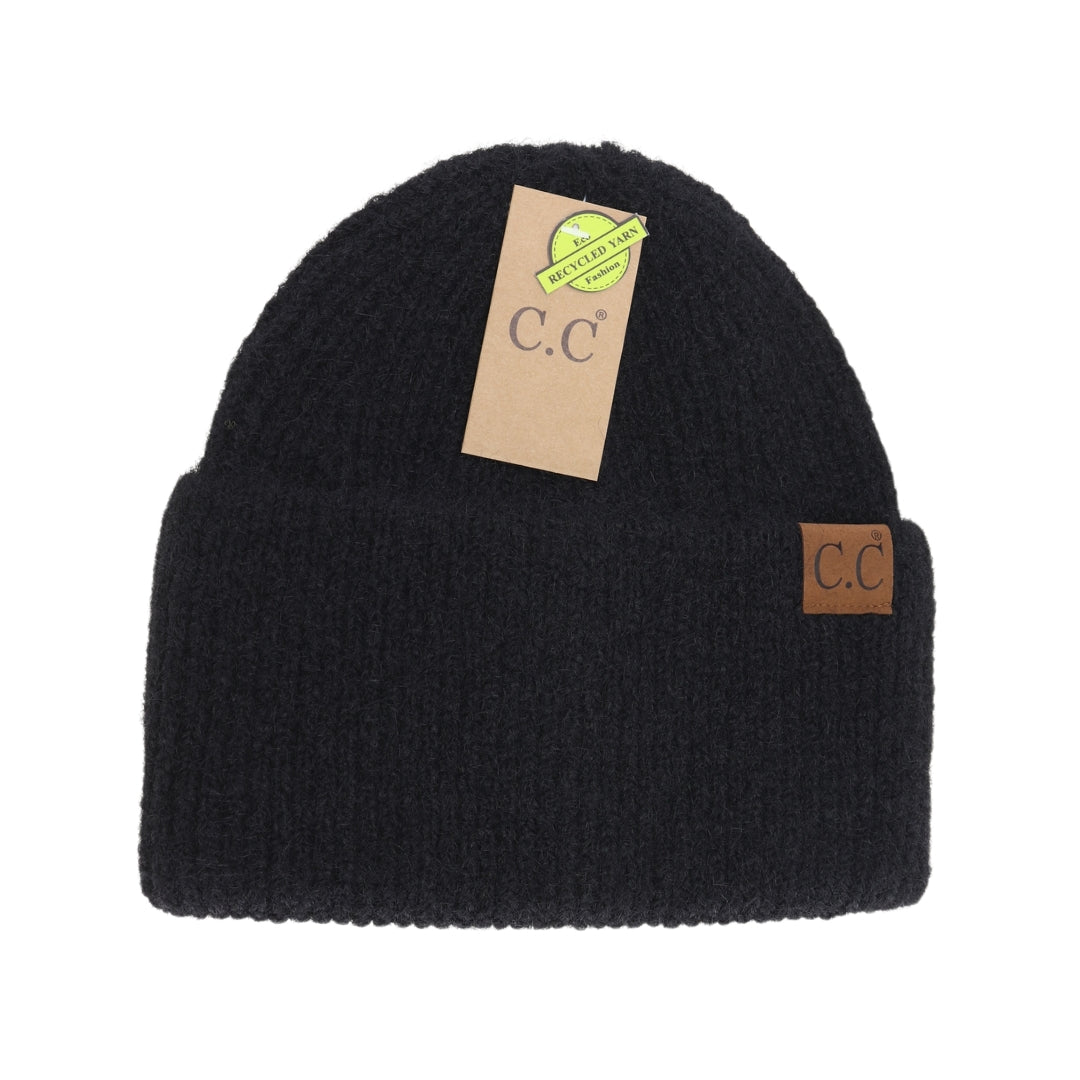 Mohair Feel Wide Cuff C.C Beanie HTC0010