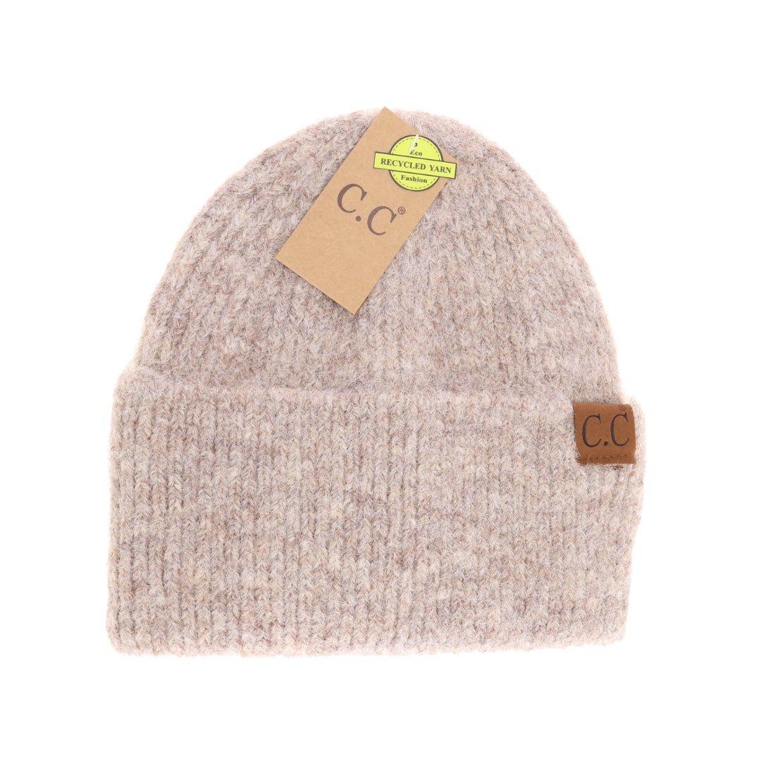 Mohair Feel Wide Cuff C.C Beanie HTC0010