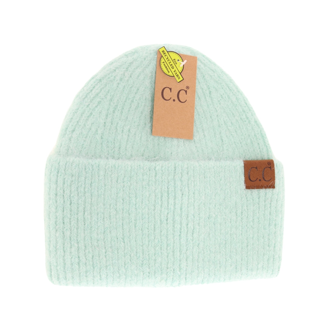 Mohair Feel Wide Cuff C.C Beanie HTC0010