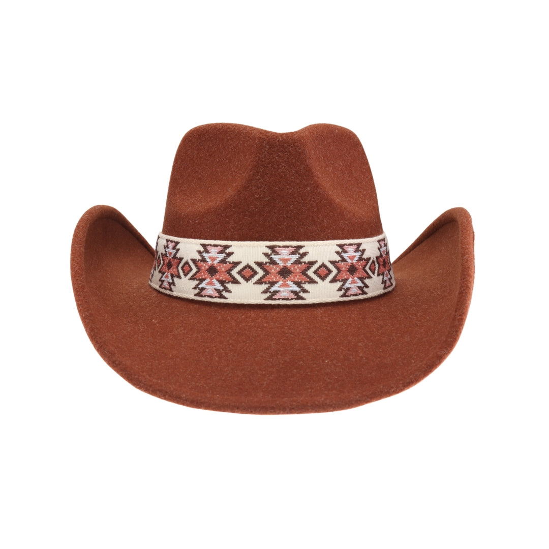 Aztec Vegan Fabric Cowboy Hat VCE0063