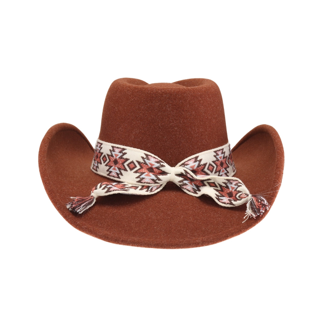 Aztec Vegan Fabric Cowboy Hat VCE0063