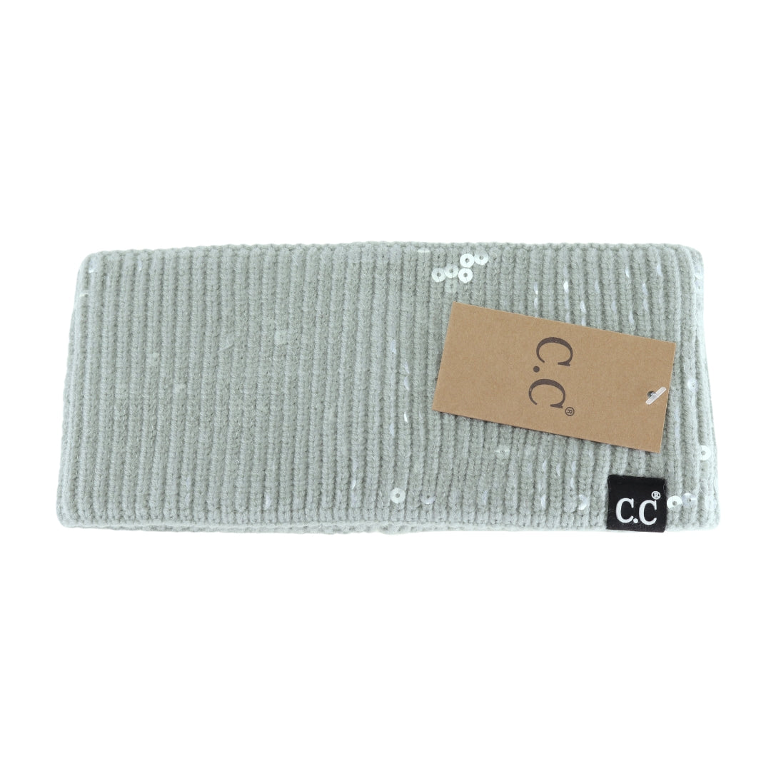 Allover Clear Sequin Head Wrap HWC0044