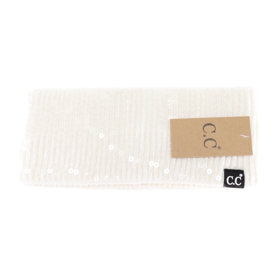 Allover Clear Sequin Head Wrap HWC0044